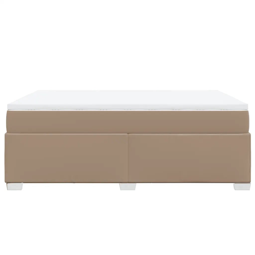 Giroletto a Molle con Materasso Cappuccino 160x200cm Similpelle