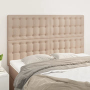 Testiera-Testata-Testiera Decorativa Cappuccino 144x5x118/128 cm in Similpelle