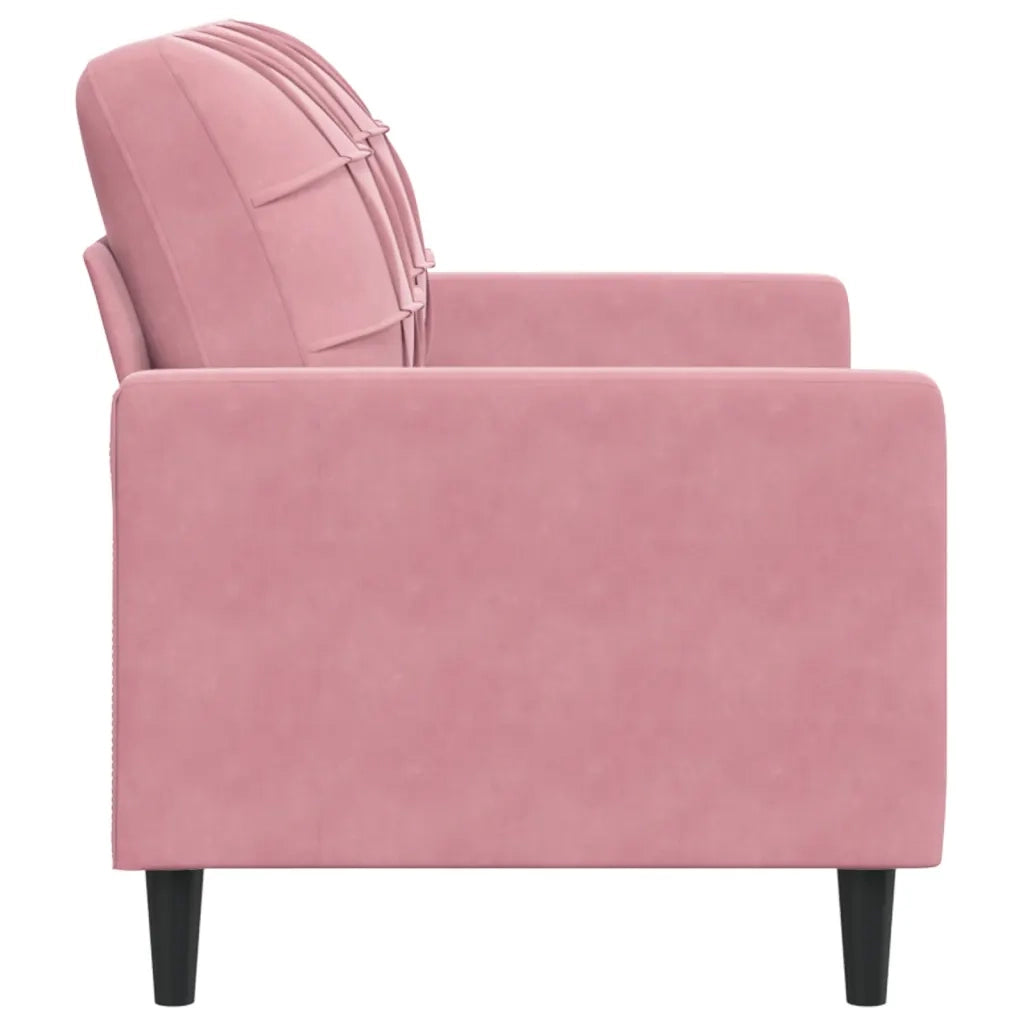 vidaXL Divano a 2 Posti Rosa 120 cm in Velluto
