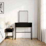 Tavolo da Trucco con lo scaffale Rovere Nero 81 x 40 x 131 cm 8007689