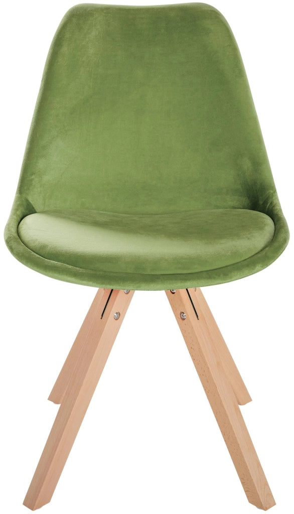 Sedia Sofia Velvet Verde chiaro,natura (quadrato)