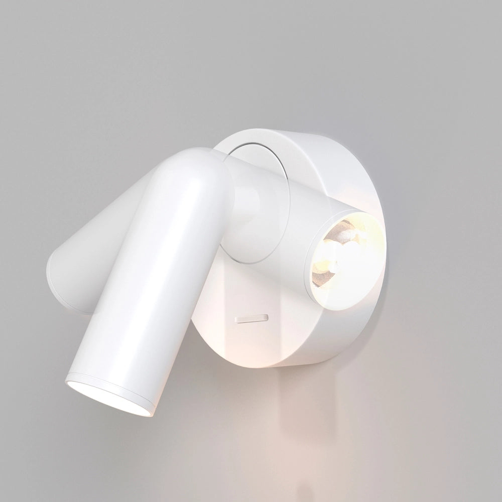 Applique Da Parete Moderno Mirax Metallo Bianco Luce Led Integrato 3W