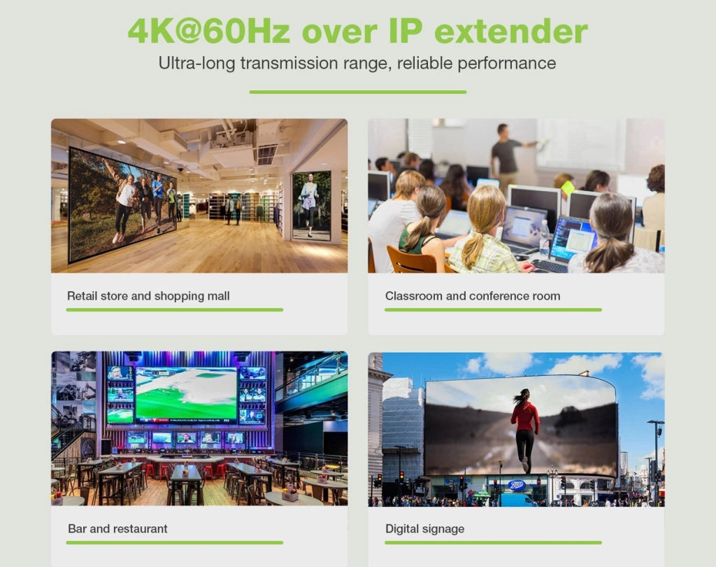 Extender HDMI 4K@60Hz con IR su Cavo Cat.6 fino a 120m