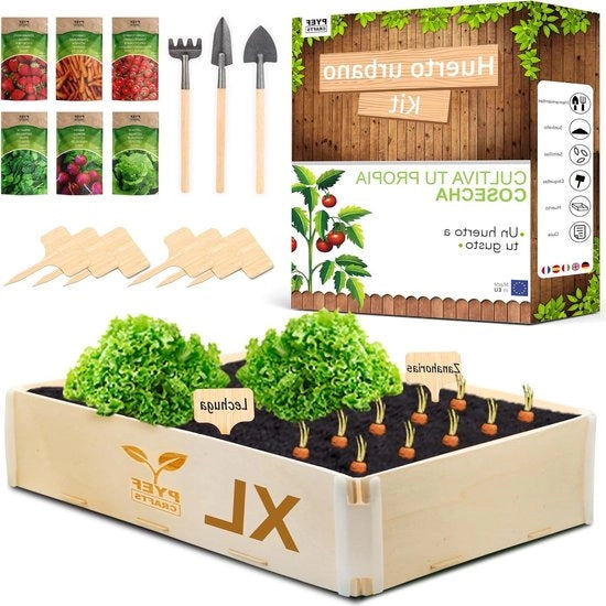 Cassa per piante elevata per giardino - Coltivatore di verdure completo per terrazza e balcone (XL)