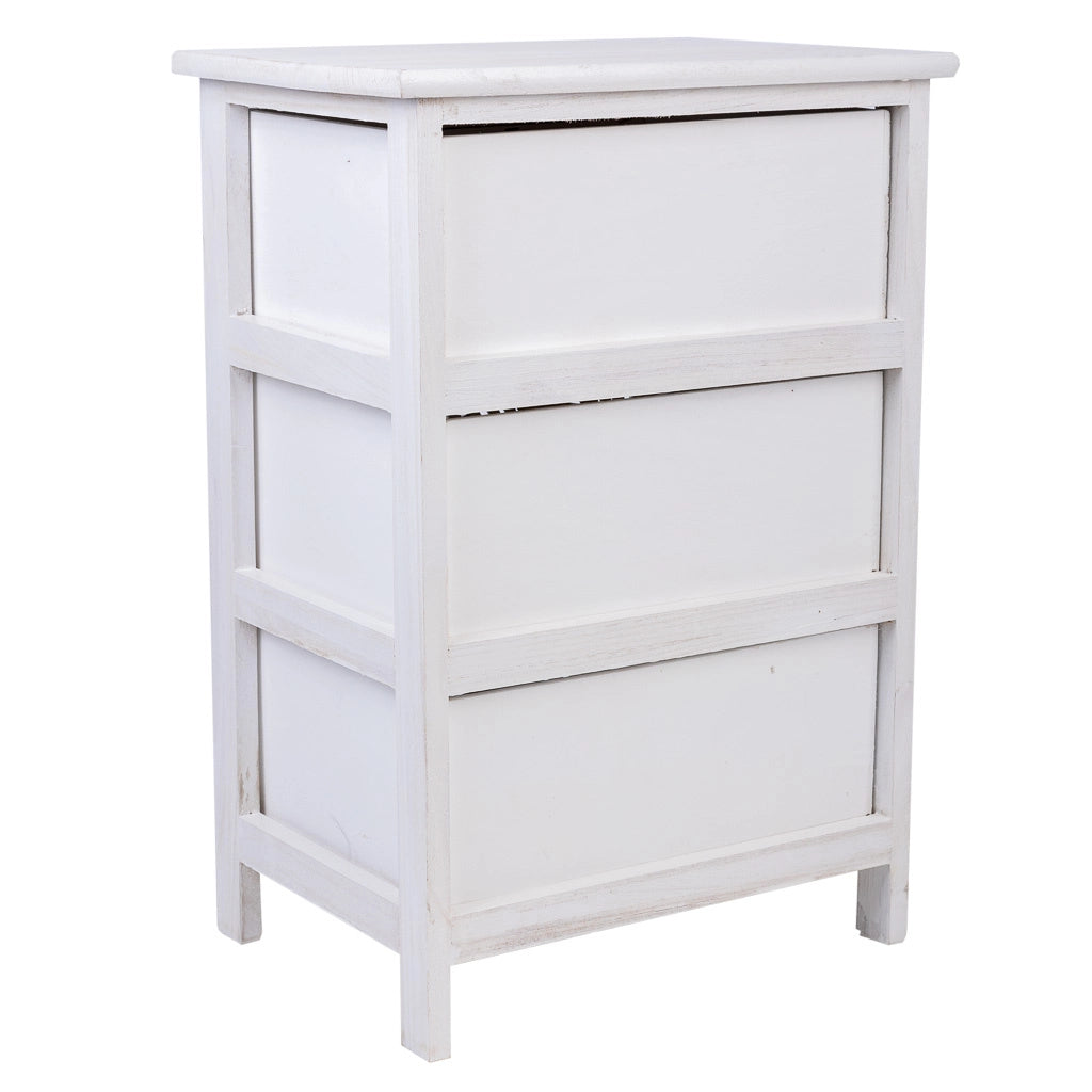 Cassettiera in legno bianco 40x29x58h