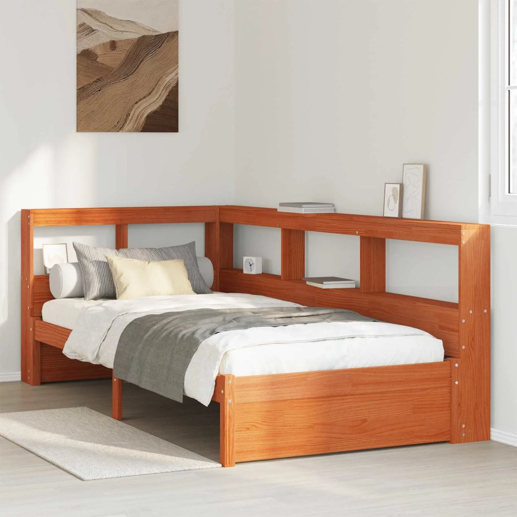 Letto Libreria con testiera Legno di Pino Massello 3423801