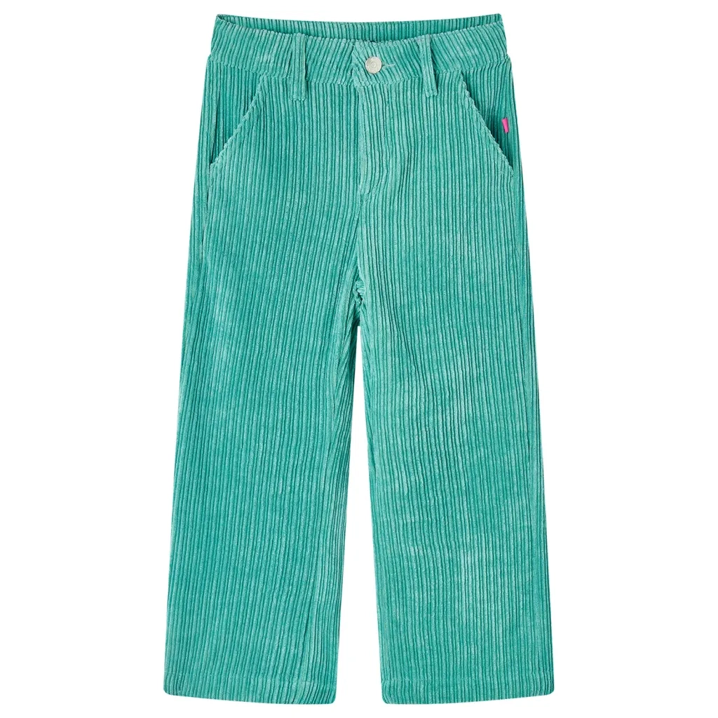 Pantaloni per Bambini in Velluto a Coste Verde Menta 116cod mxl 84190