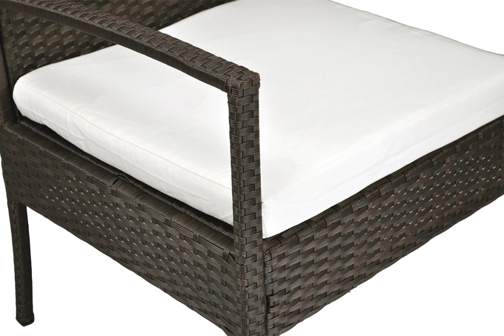 Salotto da giardino in rattan, set di divani da esterno in polyrattan marrone - Martino - RT-M09ZB
