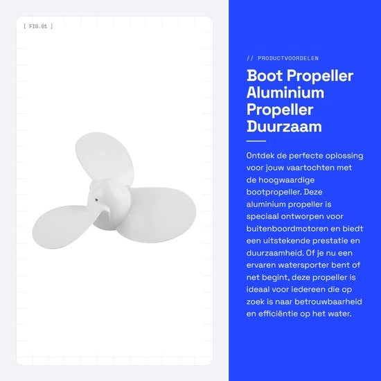 Propulsore a pale 5 a razzo 7 1/4 pollici - in alluminio - motore outboard - resistente allo shock - duraturo - motore outboard propulsore