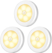 Set di 3 Sensori di Luce per il Corpo Umano, Lampada da Parete Intelligente, Luce di Corridoio, Lampada per Azienda, Regalo Creativo, Senza Batterie, Puntoluce LED ad Incollaggio per Scale, Sotto i Mobiletti e gli Armadi (Bianco Caldo)