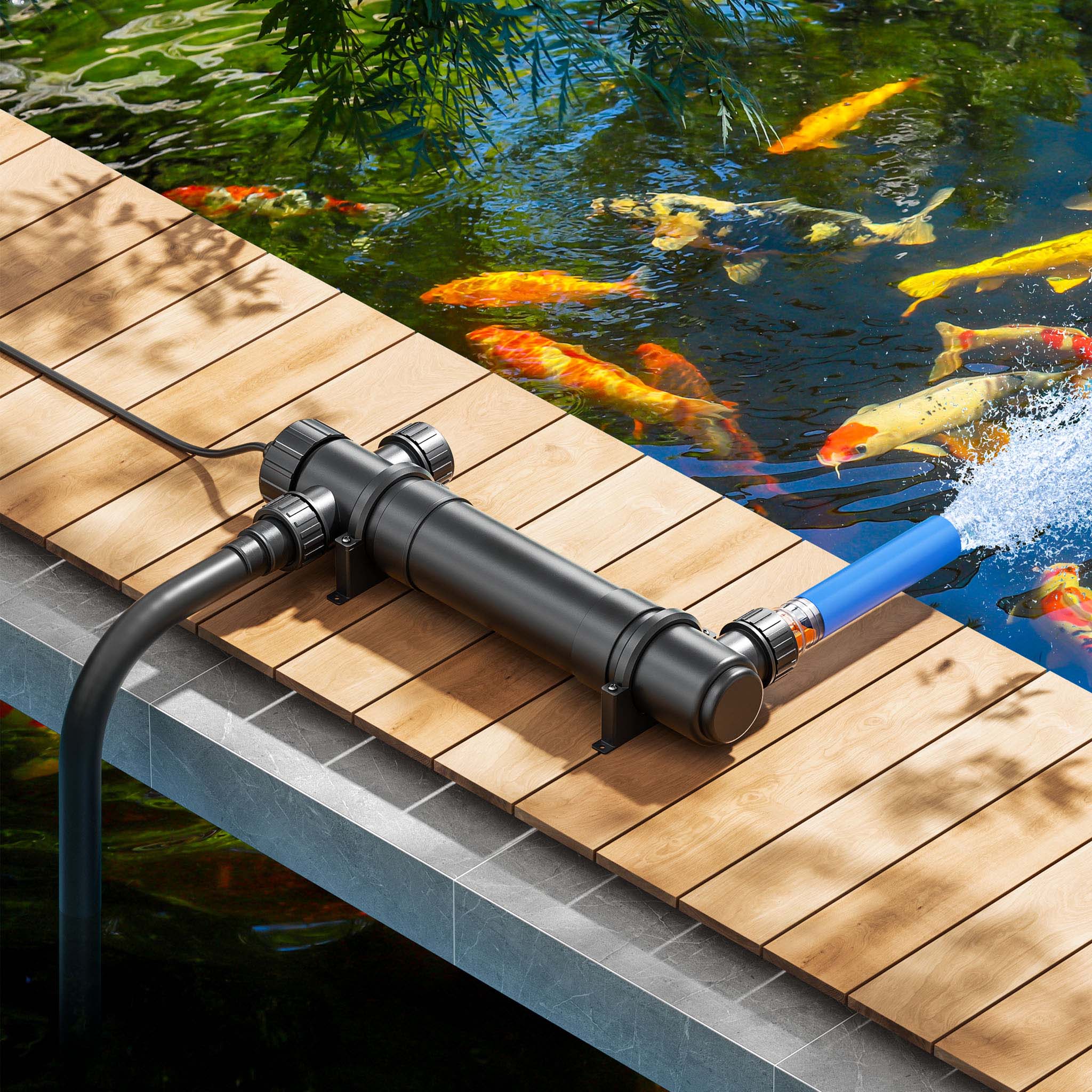 CUV-136 Chiarificatore UV per laghetto Sterilizzatore con lampada 36W