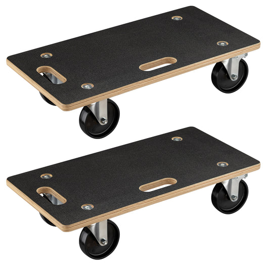 Sottovaso con ruote, Set due carrellini di trasporto rettangolari 575 x 290 x 144 mm, Carrello Portavaso, Spostavaso