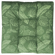 Cuscino per pallet | Cuscini per sedie con Motivo a Foglie 70x70x12 cm in Tessuto