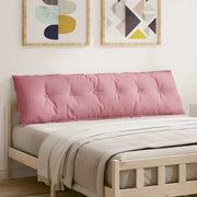 Cuscino per Schiena Rosa 180 x 50 cm Tessuto in Cords 42014937