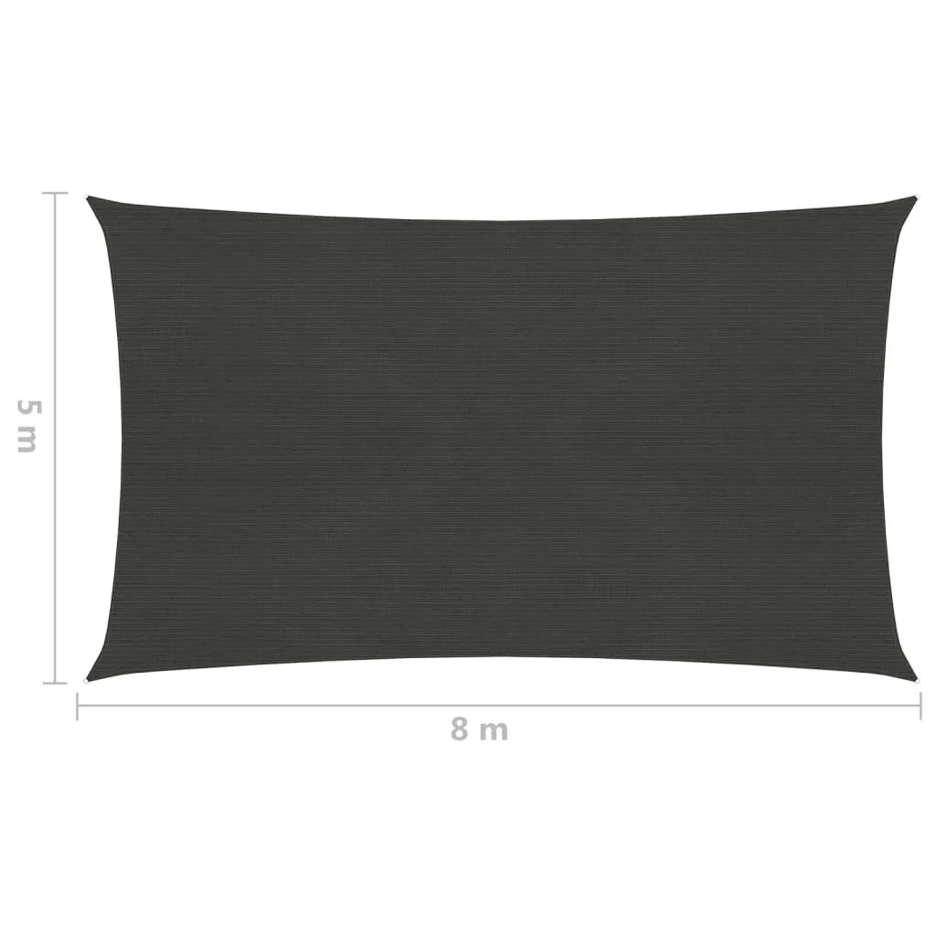 Vela ombreggiante 160 g/m² 5 x 8 m HDPE antracite 02_0008945