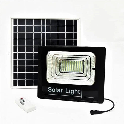 4 X FARO LED 100 Watt SMD Luce Bianca Con PANNELLO SOLARE E SENSORE telecomando