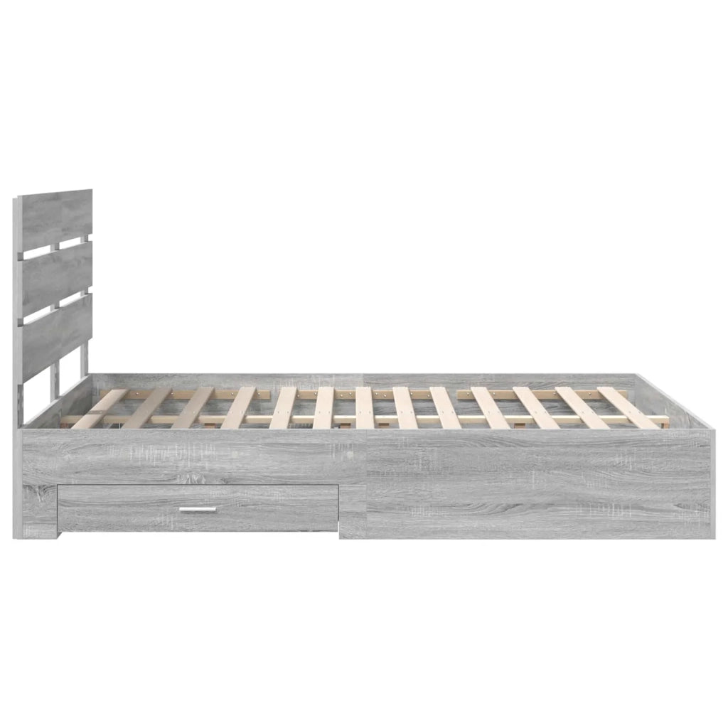 Struttura del letto con cassetto Grigio Sonoma 150 x 200 cm 3411963