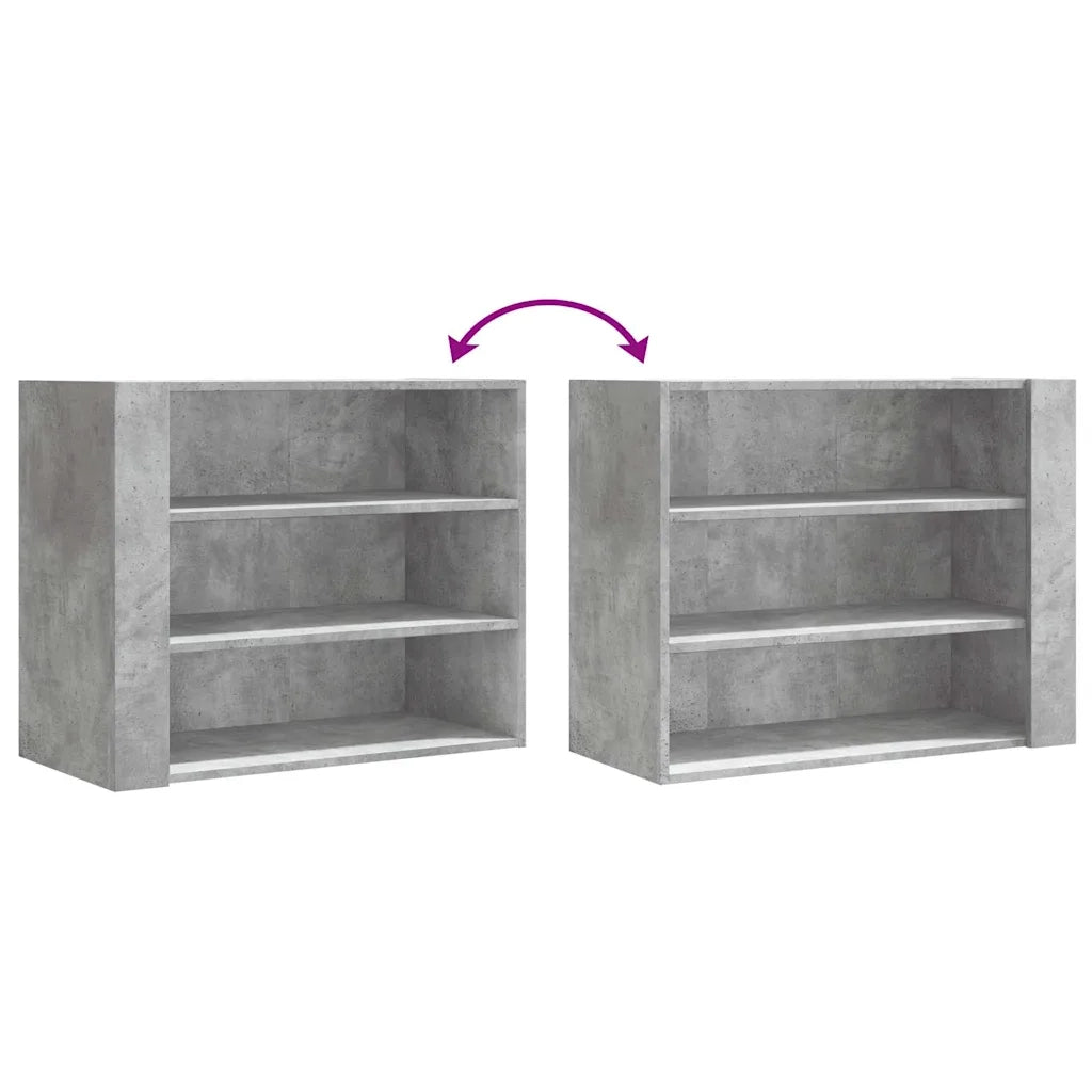 Armadietto a Muro Grigio Cemento 75x35x60 cm in Truciolato 848419