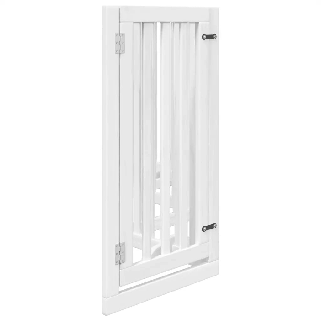 vidaXL Cancello Cani Porta Pieghevole Bianco 6 Pannelli 300 cm Pioppo