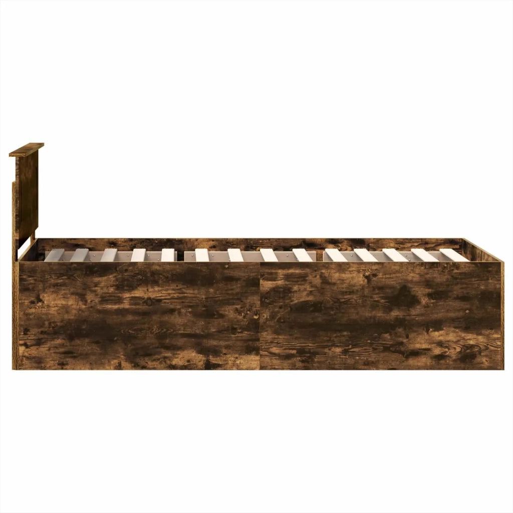 Struttura del letto Rovere fumé 75 x 190 cm Legno multistrato 3408631