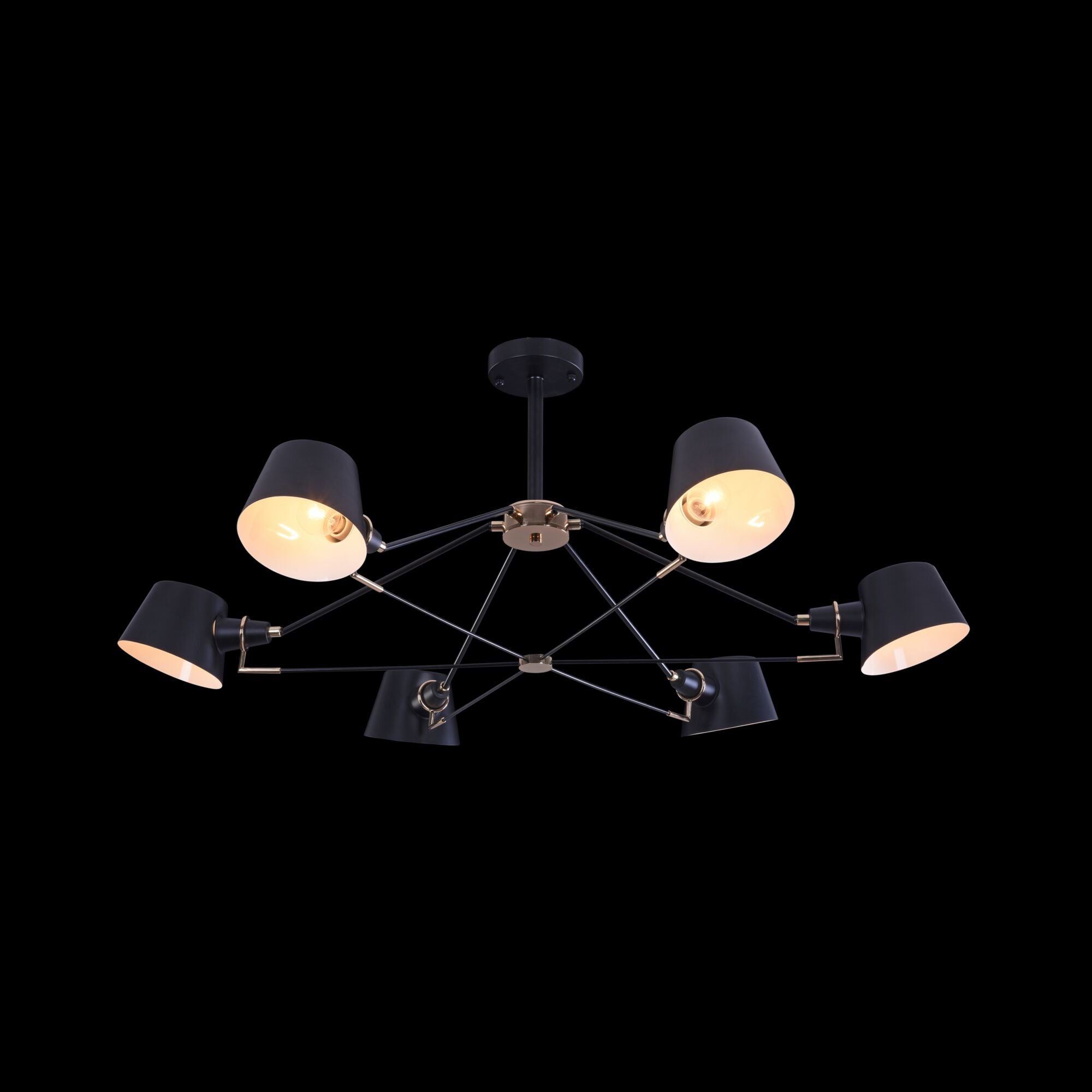 Lampadario Modern in Metallo Abigail Nero