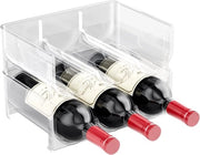 Flessenrek Moderno a 6 Flessini in Plastica Transparente