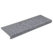 Tappetini per scale 30 pz | Gradini per Scale 65x21x4 cm Grigio chiaro Bordo rettangolare