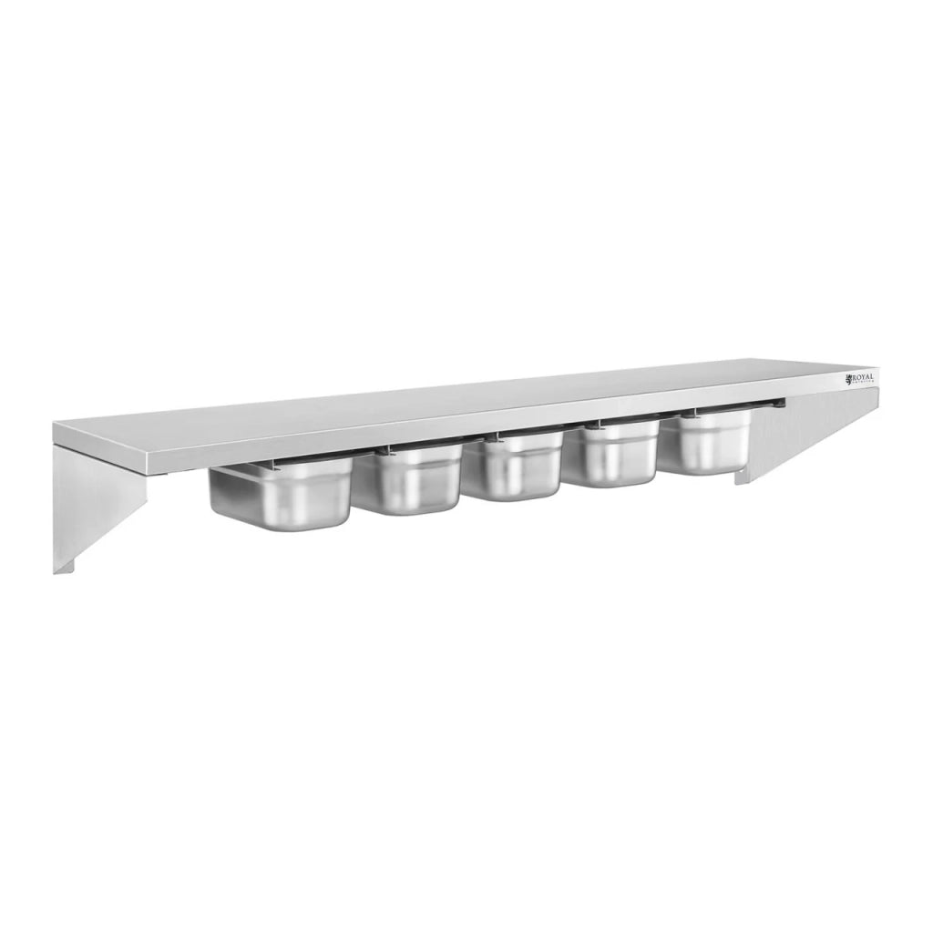 Porta spezie 5 x 1/4 GN - 120 cm acciaio inox 14_0003170