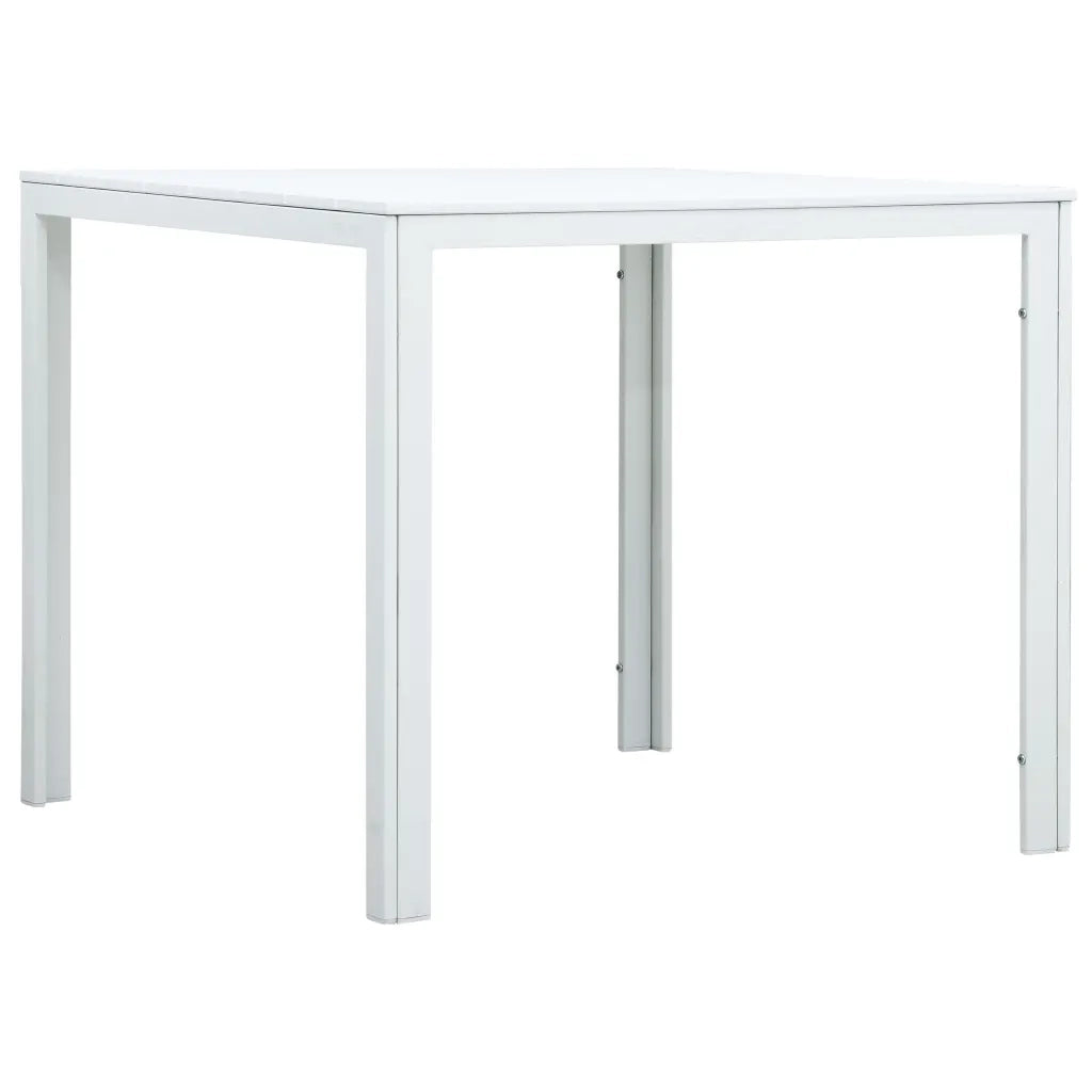 Tavolino da CaffÃ¨ Bianco 78x78x74 cm HDPE Aspetto Legno