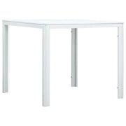 Tavolino da CaffÃ¨ Bianco 78x78x74 cm HDPE Aspetto Legno