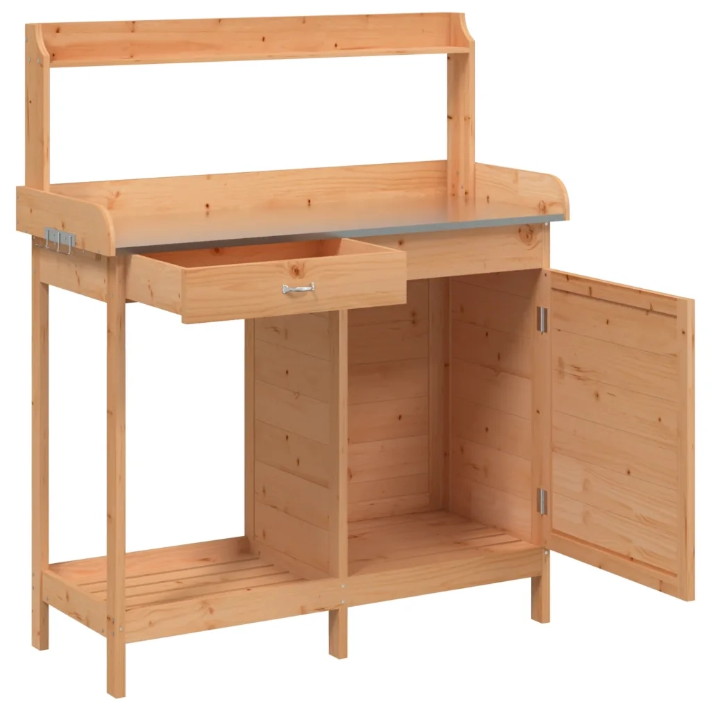 Tavolo Invaso Mobile Marrone 110,5x45x124,5cm Massello Abete CFW3583630