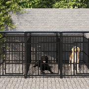Gabbia per Cani da Esterno con Tetto in Acciaio 7,51 m² 3124591