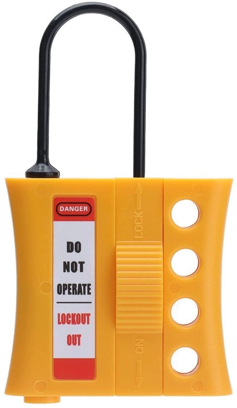 Blocco di Sicurezza Loto Isolato - Hasp di Blocco - 4 Orecchioni per 3-6 mm - Ideale per Isolamento - Nylon e ABS