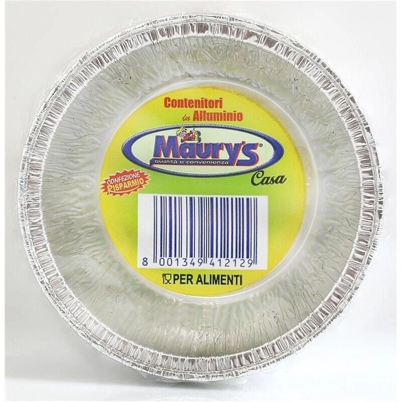 MAURY'S CONTENITORE PER ALIMENTI IN ALLUMINIO PER DOLCI 12PZ EXTRA PESANTE
