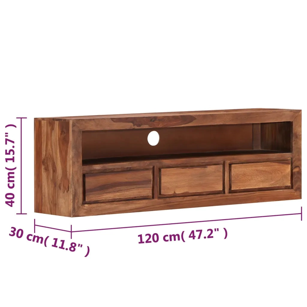 Mobile Porta TV 120x30x40 cm in Legno Massello di Acacia 247703