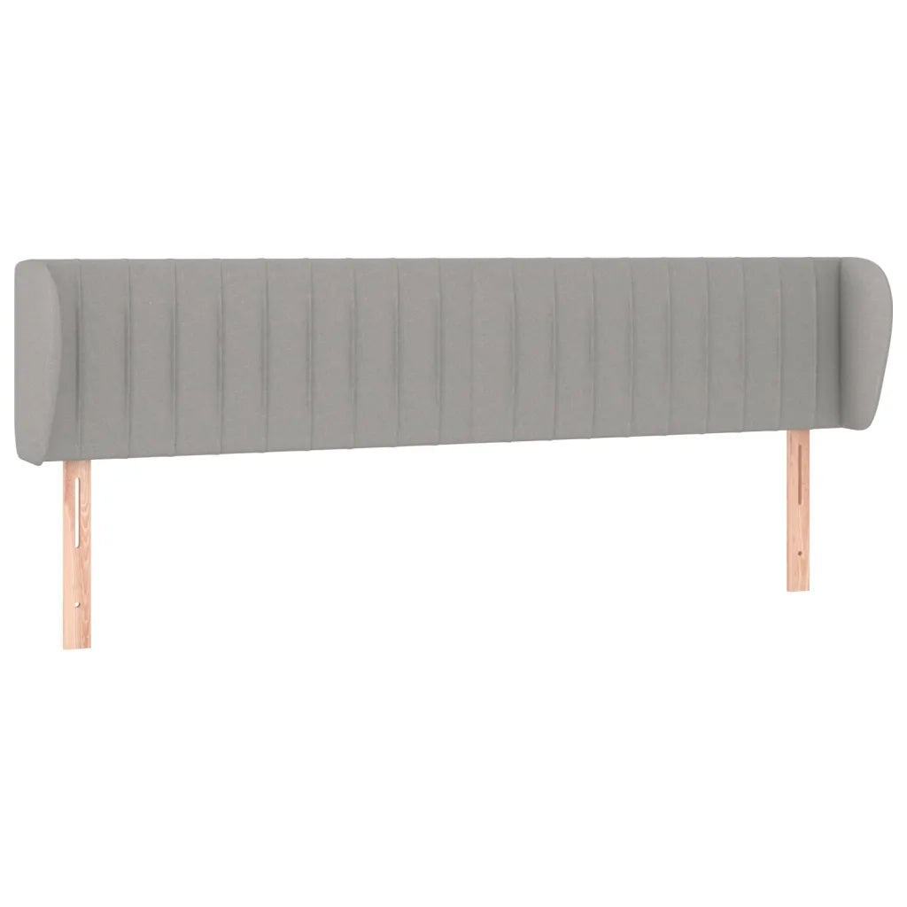 Testiera ad Orecchio Grigio Chiaro 203x23x78/88 cm in Tessuto 3117404