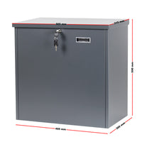 Cassetta postale per pacchi grigia 50,8x31,5x50 cm Portapacchi Cassetta della posta a parete