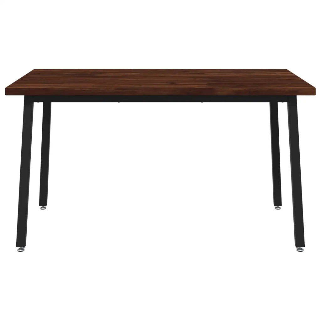 140 x 70 x 75 cm Legno di Acacia Massello Marrone scuro e Nero 937600