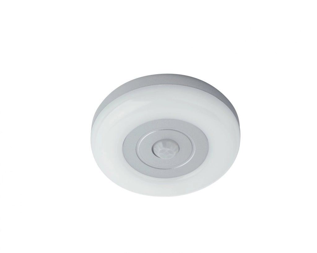 LAMPADA LED SHELF BIANCO E SILVER LED 1W 110LM 4000K CON SENSORE DI MOVIMENTO CON BATTERIA RICARICABILE 7X2,15CM