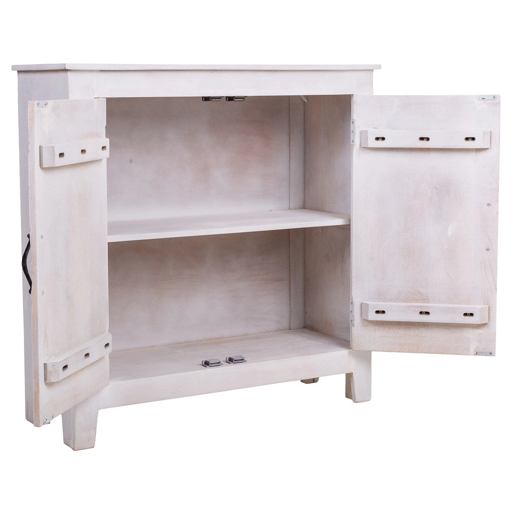 Mobile da ingresso in legno e metallo rifinito artigianalmente 89x38x89