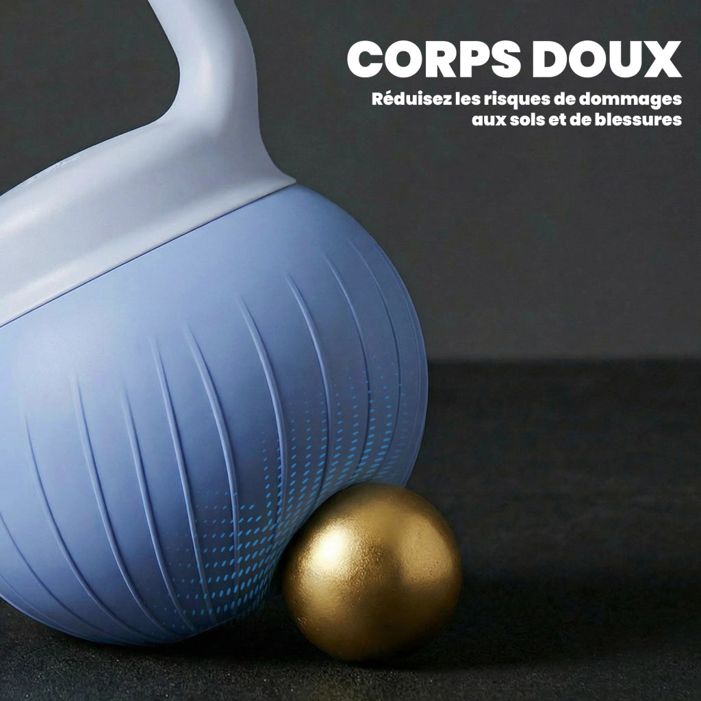 Kettlebell ¨C Minimal ¨C 10 kg, maniglia antiscivolo ergonomica, blu