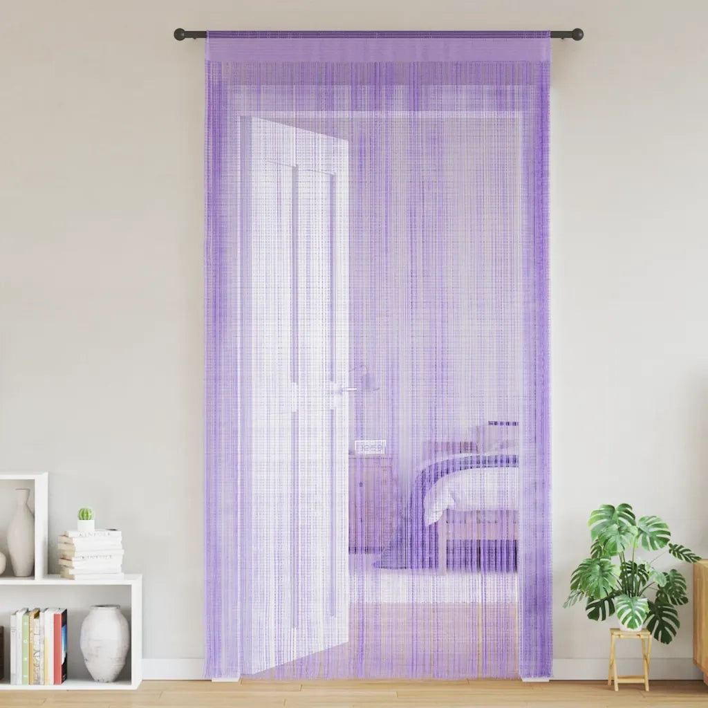 vidaXL Tende a Filo 2 pz Viola 100x250 cm
