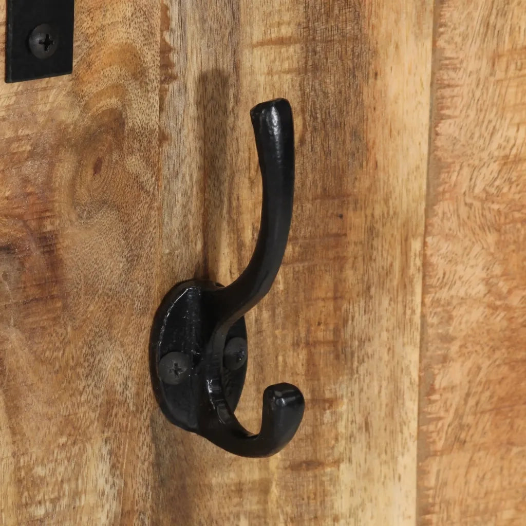 Appendiabiti 35x8x110 cm in Legno Massello Grezzo di Mango CFW3236579