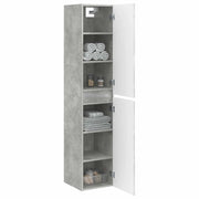 Mobiletto da Bagno | Armadio da bagno a Muro Grigio Cemento 33 x 34,5 x 160 cm