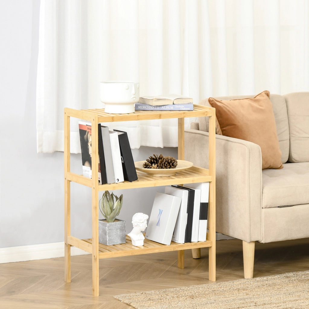 Libreria in Bamb¨´ 3 Livelli ¨C Zephmum ¨C 62x33x80 cm Naturale