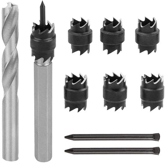 10 pezzi di punteria HSS 3/8" & 5/16" punteria libera attrezzi da legno per elettrico da polire