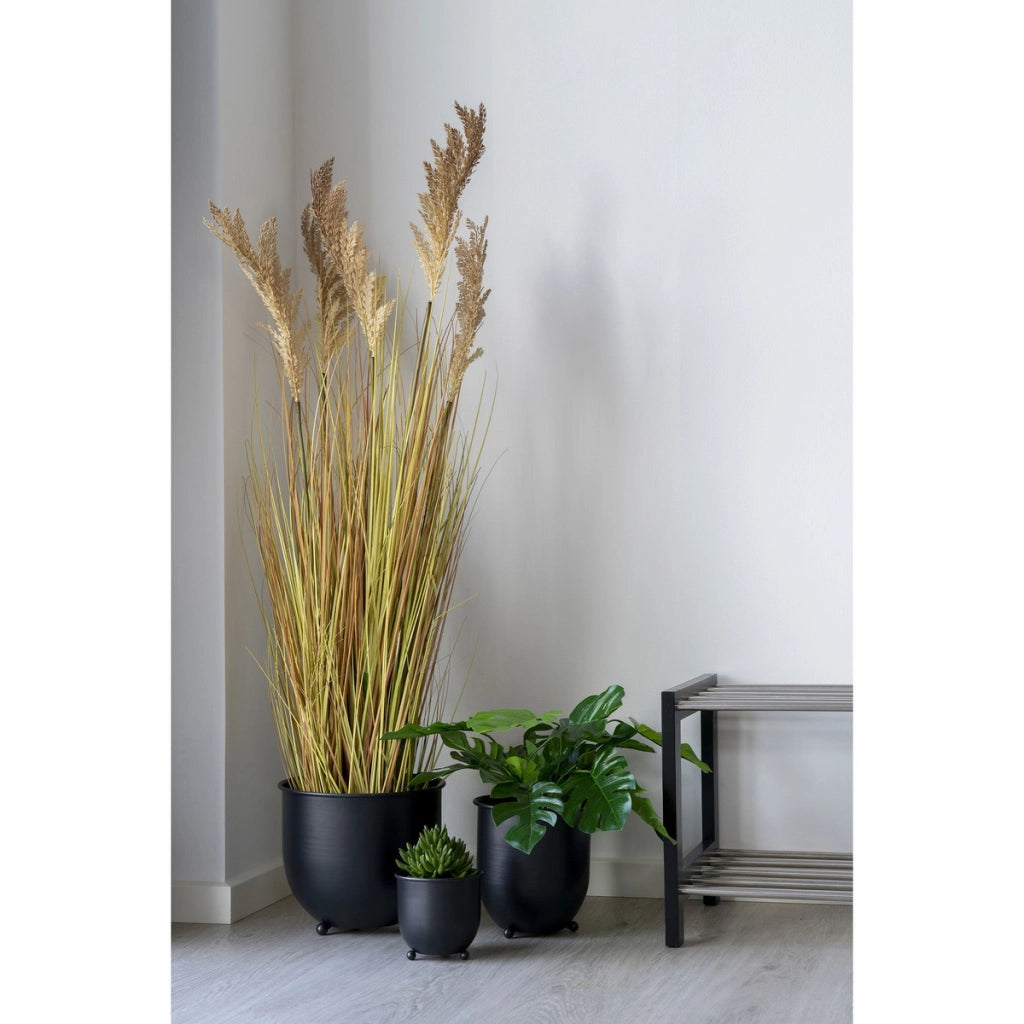 Pianta Artificiale Sorgo, Marrone, Polietilene, 35x30x110 cm