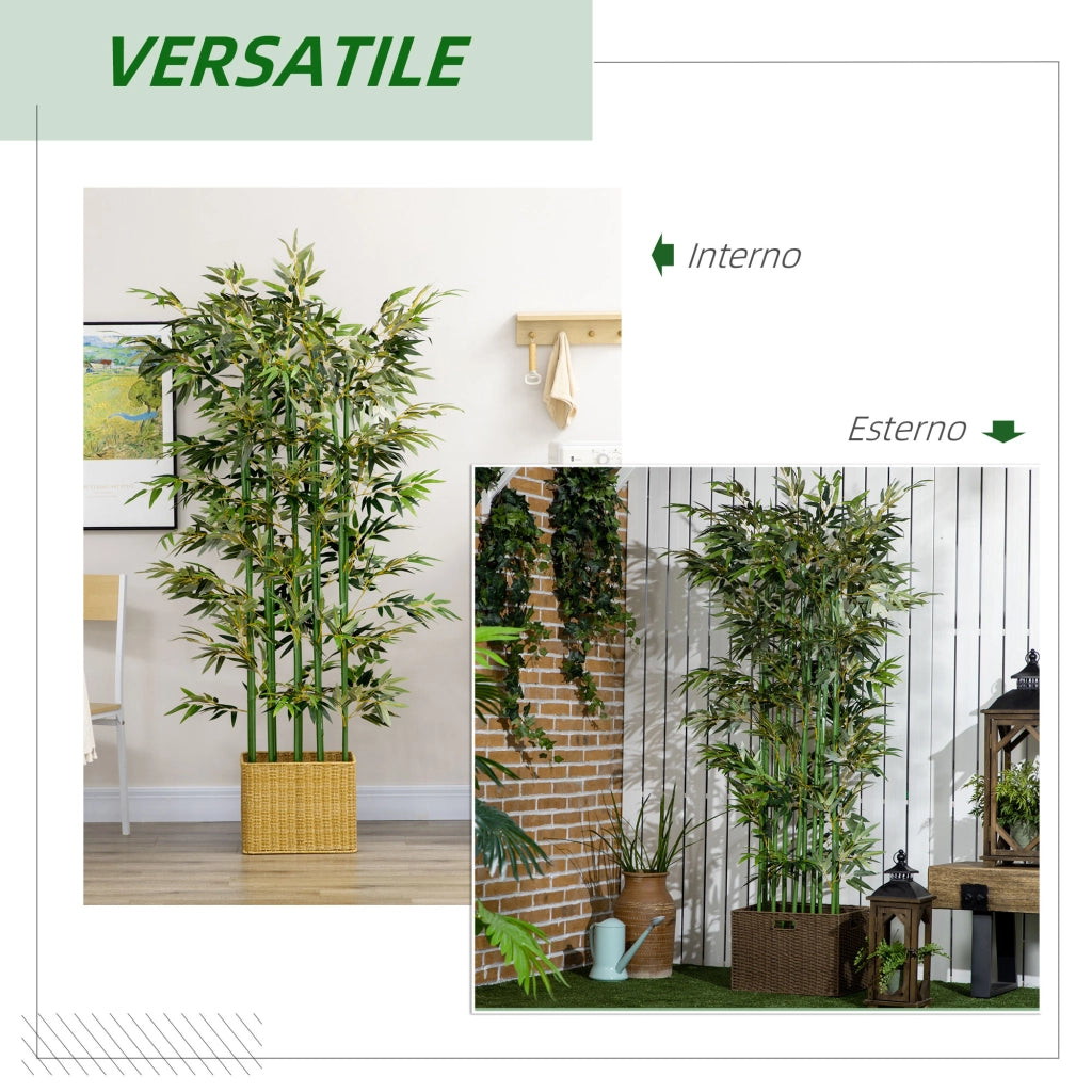 Pianta Artificiale Bambu ¨C zephmum ¨C Verde Legno Pino 180 cm