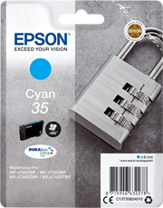 Epson Padlock Singlepack Cyan 35 DURABrite Ultra Ink