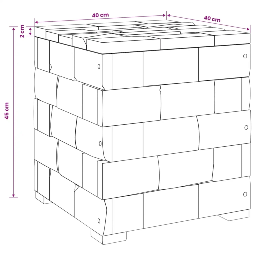 Sgabello per Riporre con archiviazione Marrone 40 x 40 x 45 cm
